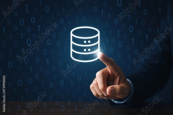 Fototapeta Data management innovations exploring database technology in the business environment digital perspective