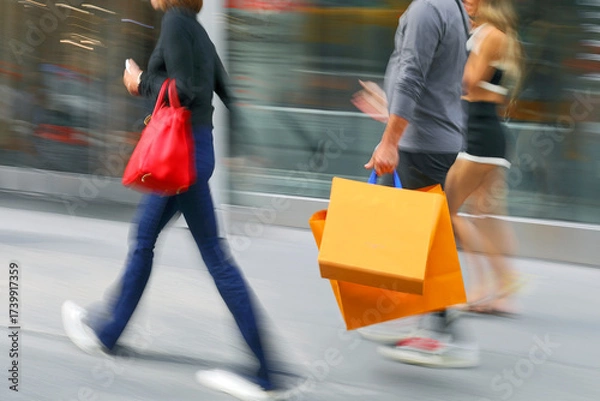 Obraz visit the shops in city