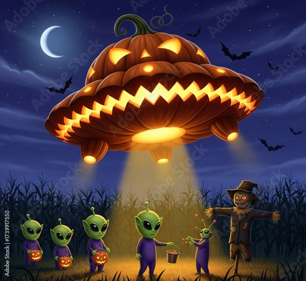 Obraz ufo in the night