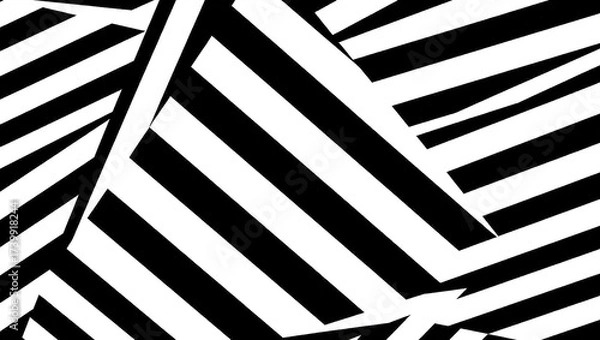Obraz Abstract Black and White Geometric Pattern Background.