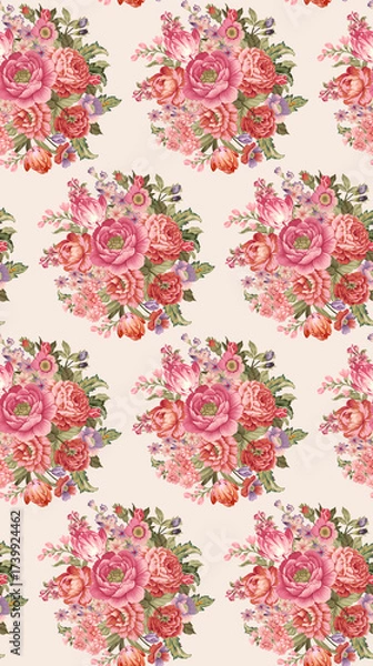 Obraz running Allover florals  Print