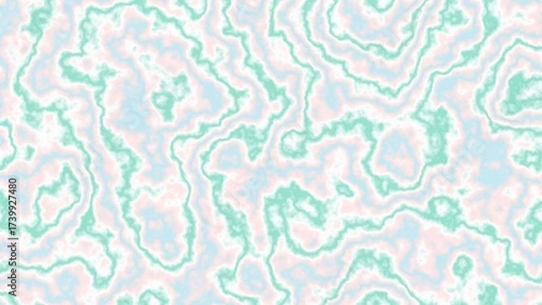 Fototapeta Serene abstract texture with flowing lines in soft blue, mint green, and pale pink. Perfect for calm backgrounds, delicate artistic projects, or soothing web design.