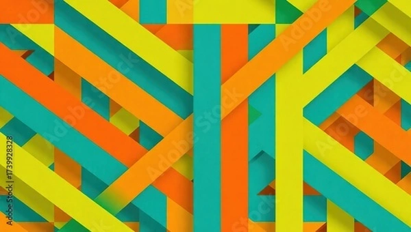Obraz Vibrant Intersecting Geometric Lines Abstract Background.