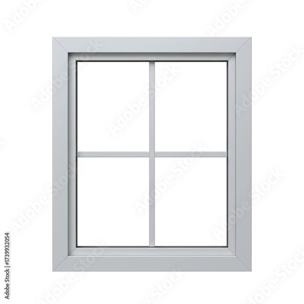 Fototapeta White window frame with four panes
