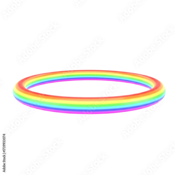 Obraz Rainbow colored halo ring icon