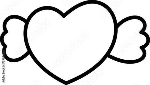 Fototapeta heart with wing