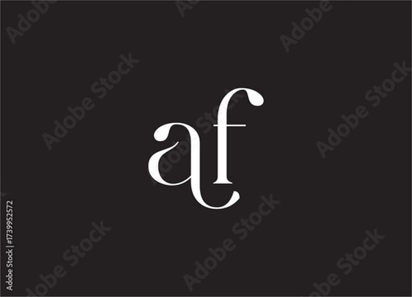 Fototapeta Creative AF Monogram Logo Vector