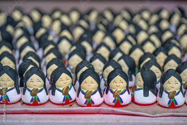Fototapeta 奈良 談山神社 恋神社の鏡王女みくじ