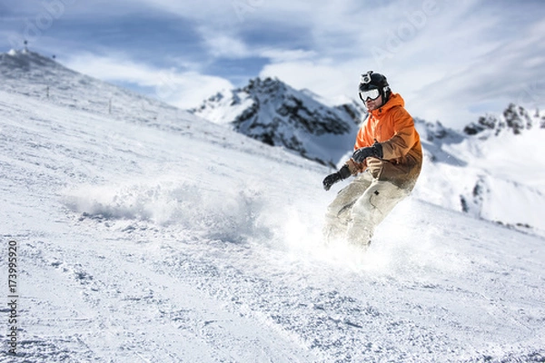 Fototapeta winter skier 