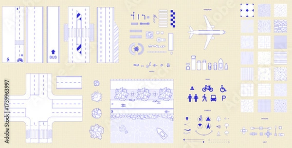 Obraz Urban plan in top view 