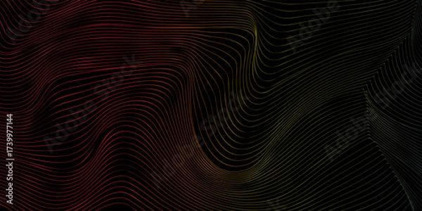 Obraz Red Abstract Wave Line Pattern Art Background
