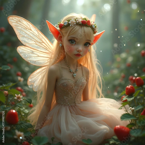 Obraz little strawberry fairy