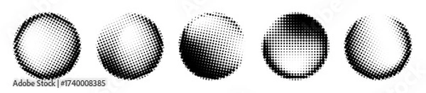 Fototapeta design elements. vector halftone dotted frames set