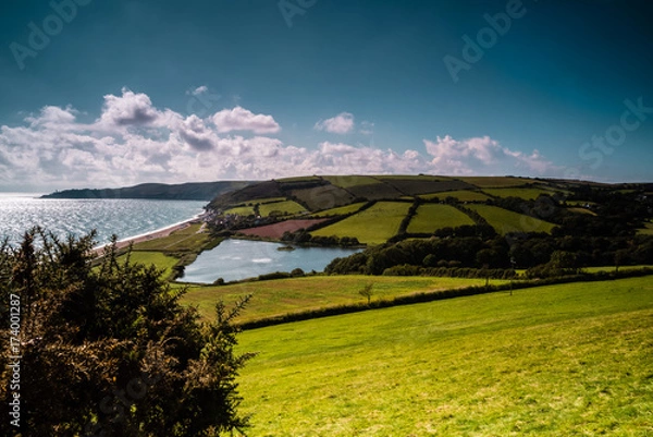 Obraz Widdicombe Ley Devon from coastal path