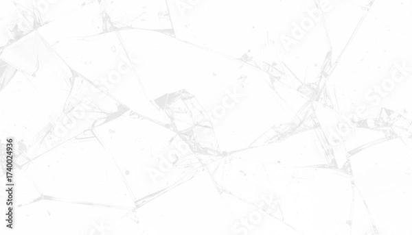 Fototapeta Abstract PNG shattered glass with cracked texture on transparent background, broken fragments perfect for overlays, posters, digital art, photo effects, and creative design projects