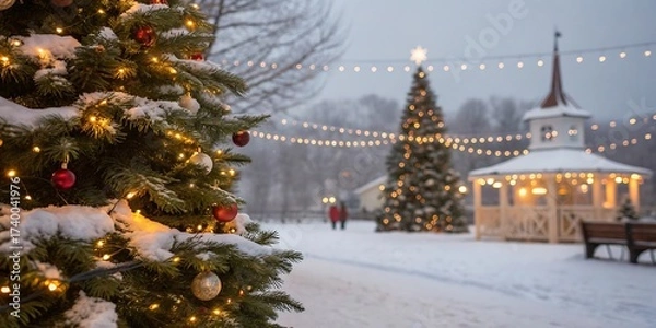 Obraz christmas tree and decorations