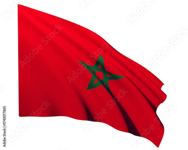 Obraz Realistic 3D Rendering Waving National Flag