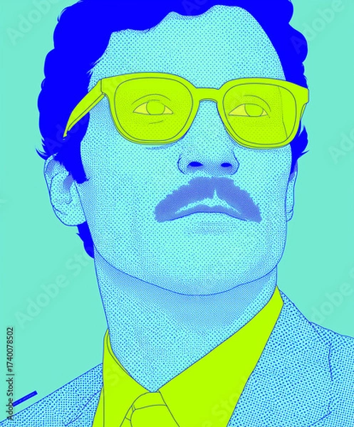 Obraz man with glasses