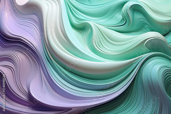 Fototapeta Luxury Fluid Art Background with Dynamic Liquid Swirls and Curves