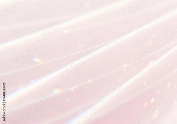 Obraz Soft Pink Fabric With Rainbow Light Refractions soft texture