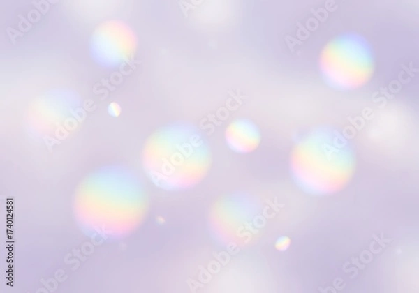 Fototapeta Soft Rainbow Spheres Bokeh Background circle light