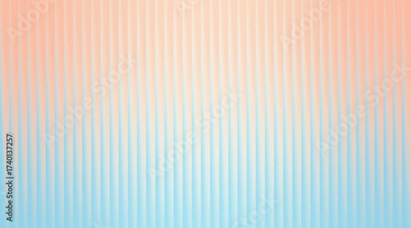 Fototapeta Soft pastel gradient background with vertical stripes transitioning from peach to blue.