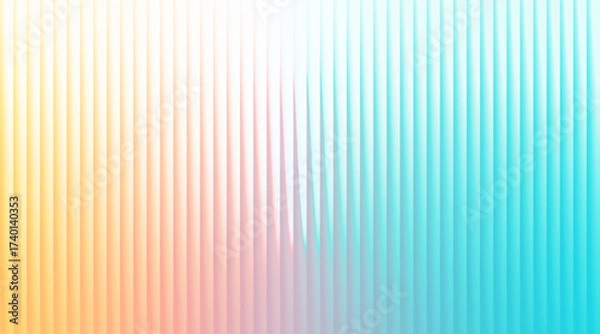 Fototapeta Abstract vertical lines gradient background with yellow, pink, and blue colors, creating a vibrant and modern design.
