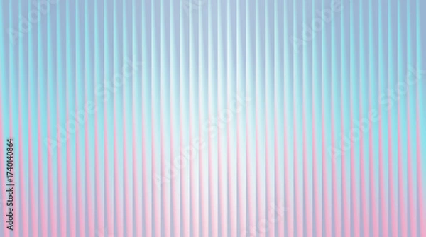 Fototapeta Abstract background with a soft pastel gradient from blue to pink and a vertical ribbed texture.