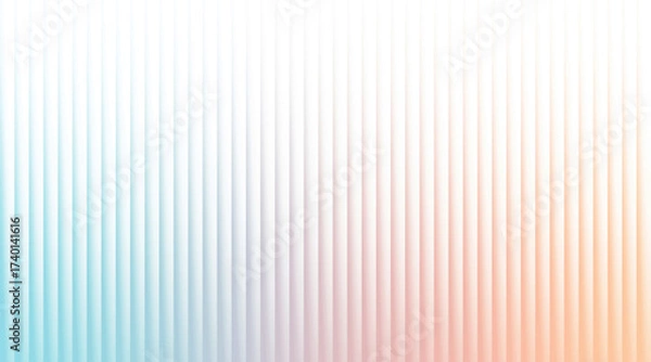 Fototapeta Abstract background with vertical lines in gradient colors of blue and orange.