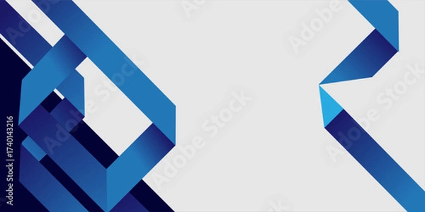 Fototapeta Black Abstract Background with Triangle Pattern and with blue stripes luxury dynamic modern abstract vector background for presentation, report, abstract luxury cover. Paper style black abstract.