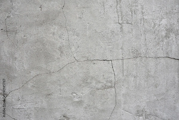 Fototapeta surface wall concrete for background. Abstract of surface wall concrete for vintage background. Wall texture for background. old cracked plaster, grey cement floor, needs repair, restoration