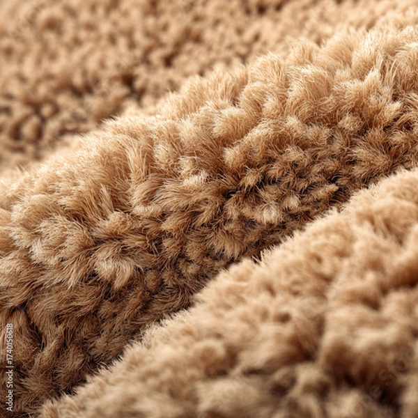Obraz Detailed close-up of teddy bear fur, warm and soft fibers