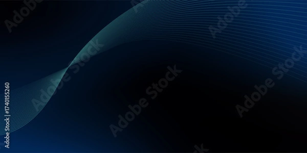 Fototapeta Blue neon color abstract blurred gradient background in high resolution. Moving abstract blurred background for anniversaries, Mother's Day, marriage, Father's Day, and invitation e-cards.