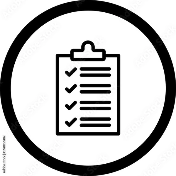 Fototapeta Checklist Vector Icon Design