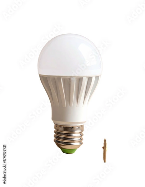 Fototapeta White LED light bulb, screw-in base