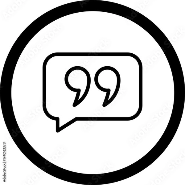 Fototapeta Quotation Vector Icon Design