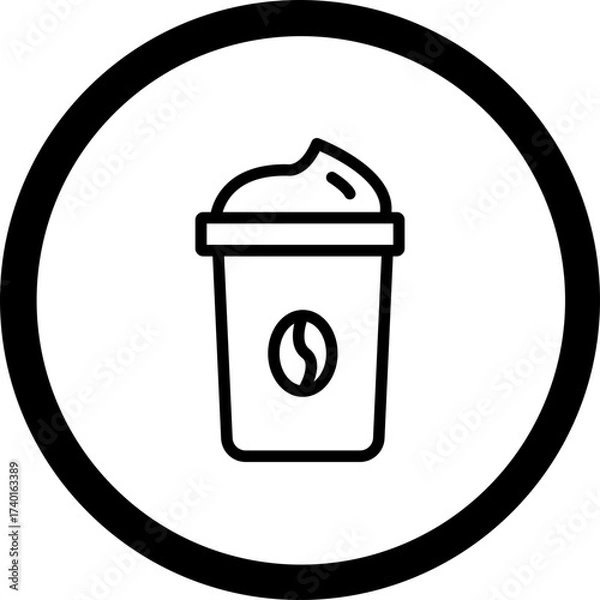 Fototapeta Latte Macchiato Vector Icon Design