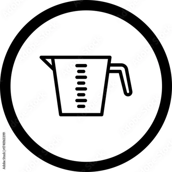 Fototapeta Measuring Cup Vector Icon Design