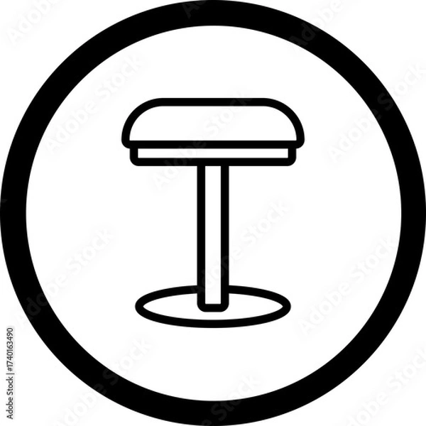 Fototapeta Bar Stool Vector Icon Design