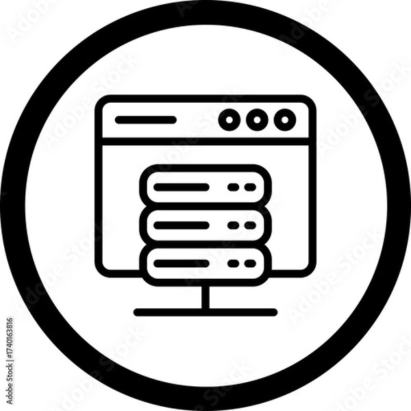 Fototapeta Hosting Vector Icon Design
