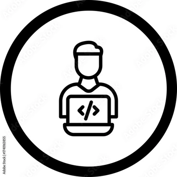 Fototapeta Programmer Vector Icon Design