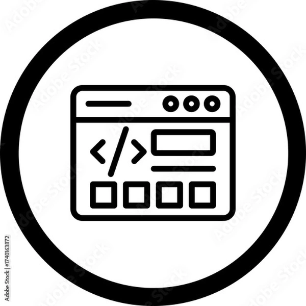 Fototapeta Interface Vector Icon Design