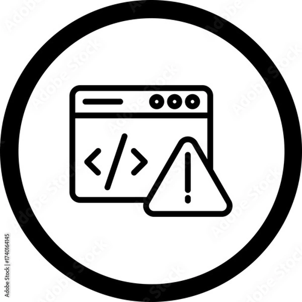 Fototapeta Error Vector Icon Design