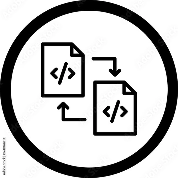 Fototapeta File Sharing Vector Icon Design