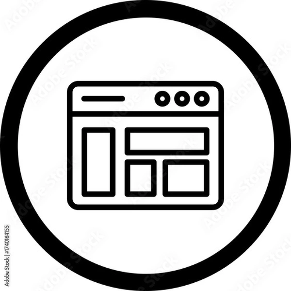 Fototapeta Layout Vector Icon Design