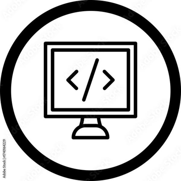 Fototapeta Coding Vector Icon Design