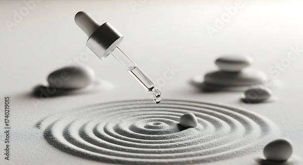 Fototapeta Science, Action, Dropper, Water Ripples, Close-up, Calm Environment, Liquid Dynamics