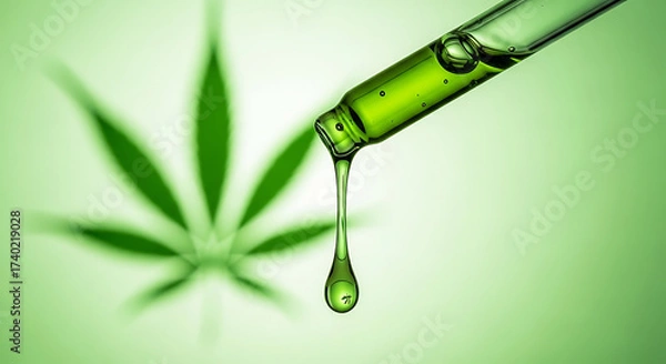 Fototapeta Extraction Process, Cannabis Oil, Laboratory, Image, Science Environment, Close-Up Viewpoint, Herbal Concept