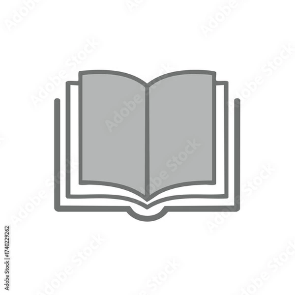 Obraz Open Book Icon Symbol Education Knowledge Learning Study Literature Reading
