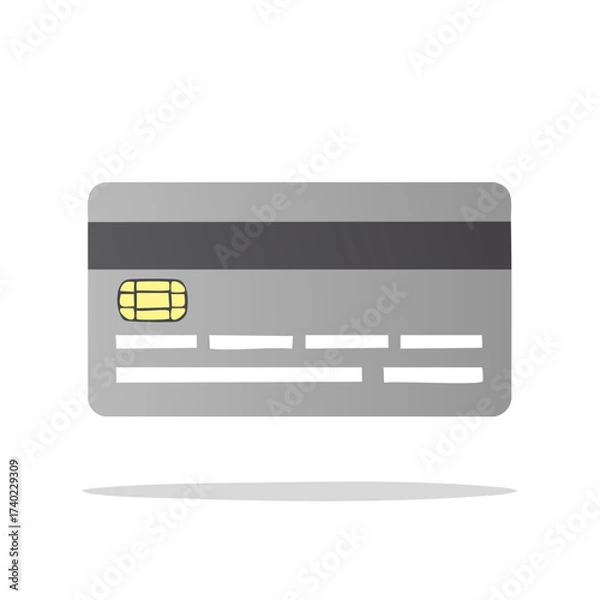 Obraz Credit card illustration isolated. Payment technology concept